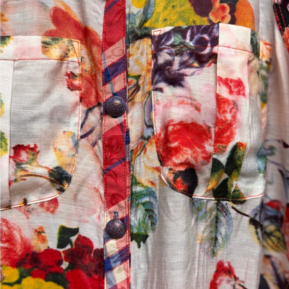 Aratta Sleeveless Floral Shirt Dress – Size S – Retail $190 🌺✨ - Picture 6 of 8